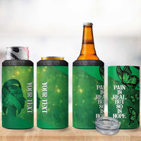 Personalised World Mental Health Awareness Month 4 in 1 Can Cooler Tumbler Warriors Brave Strong Galaxy Vibes LT14 - Polynesian Pride