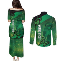 Personalised World Mental Health Awareness Month Couples Matching Puletasi and Long Sleeve Button Shirt Warriors Brave Strong Galaxy Vibes LT14 - Polynesian Pride