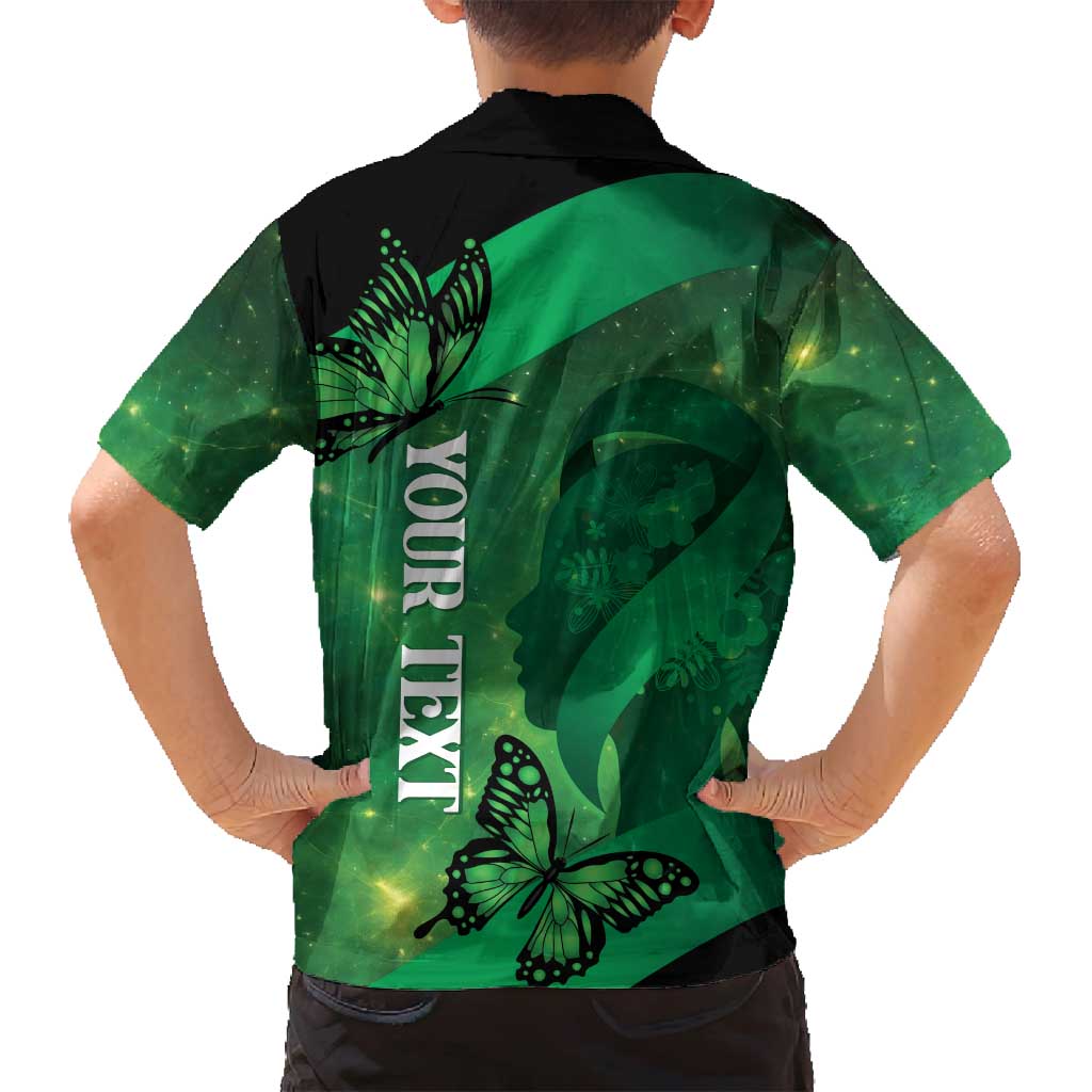 Personalised World Mental Health Awareness Month Family Matching Off Shoulder Maxi Dress and Hawaiian Shirt Warriors Brave Strong Galaxy Vibes LT14 - Polynesian Pride