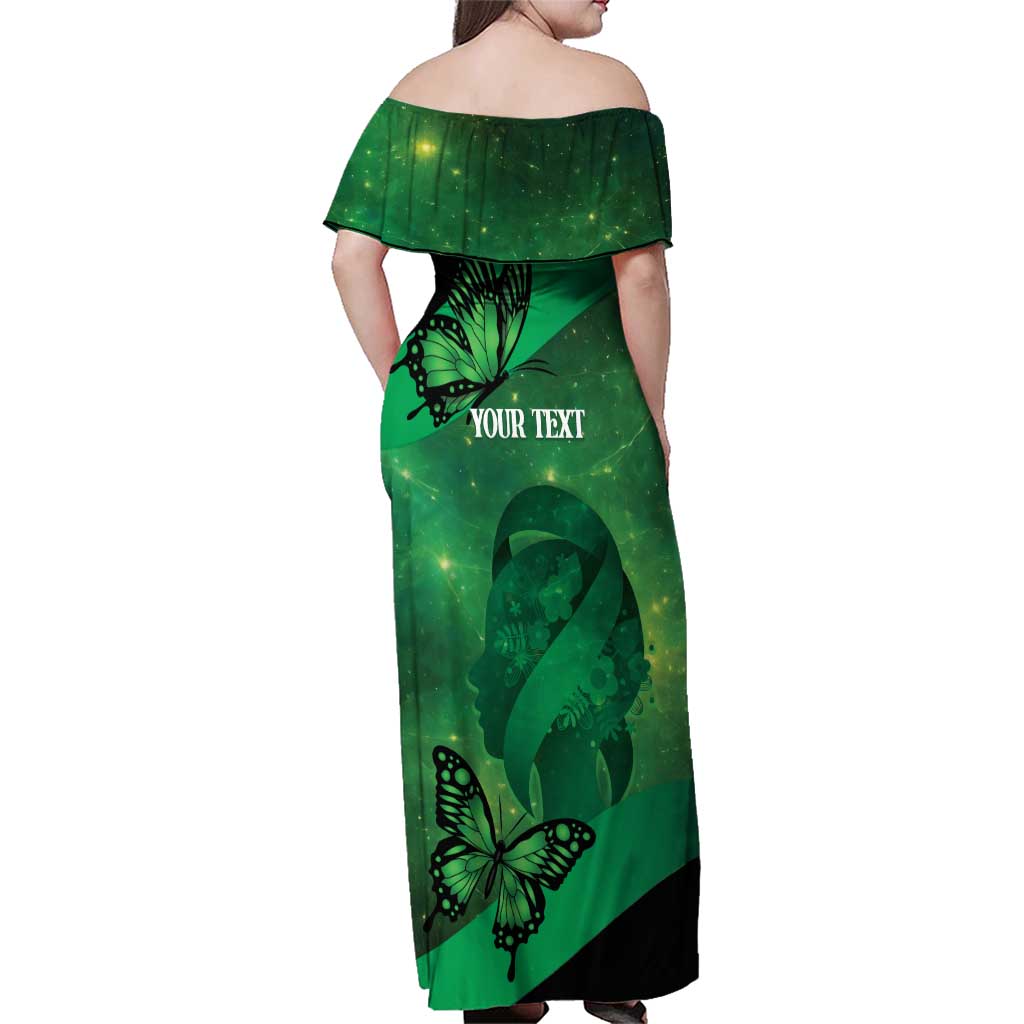 Personalised World Mental Health Awareness Month Family Matching Off Shoulder Maxi Dress and Hawaiian Shirt Warriors Brave Strong Galaxy Vibes LT14 - Polynesian Pride