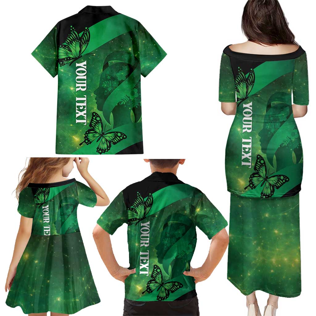 Personalised World Mental Health Awareness Month Family Matching Puletasi and Hawaiian Shirt Warriors Brave Strong Galaxy Vibes LT14 - Polynesian Pride