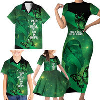 Personalised World Mental Health Awareness Month Family Matching Short Sleeve Bodycon Dress and Hawaiian Shirt Warriors Brave Strong Galaxy Vibes LT14 - Polynesian Pride