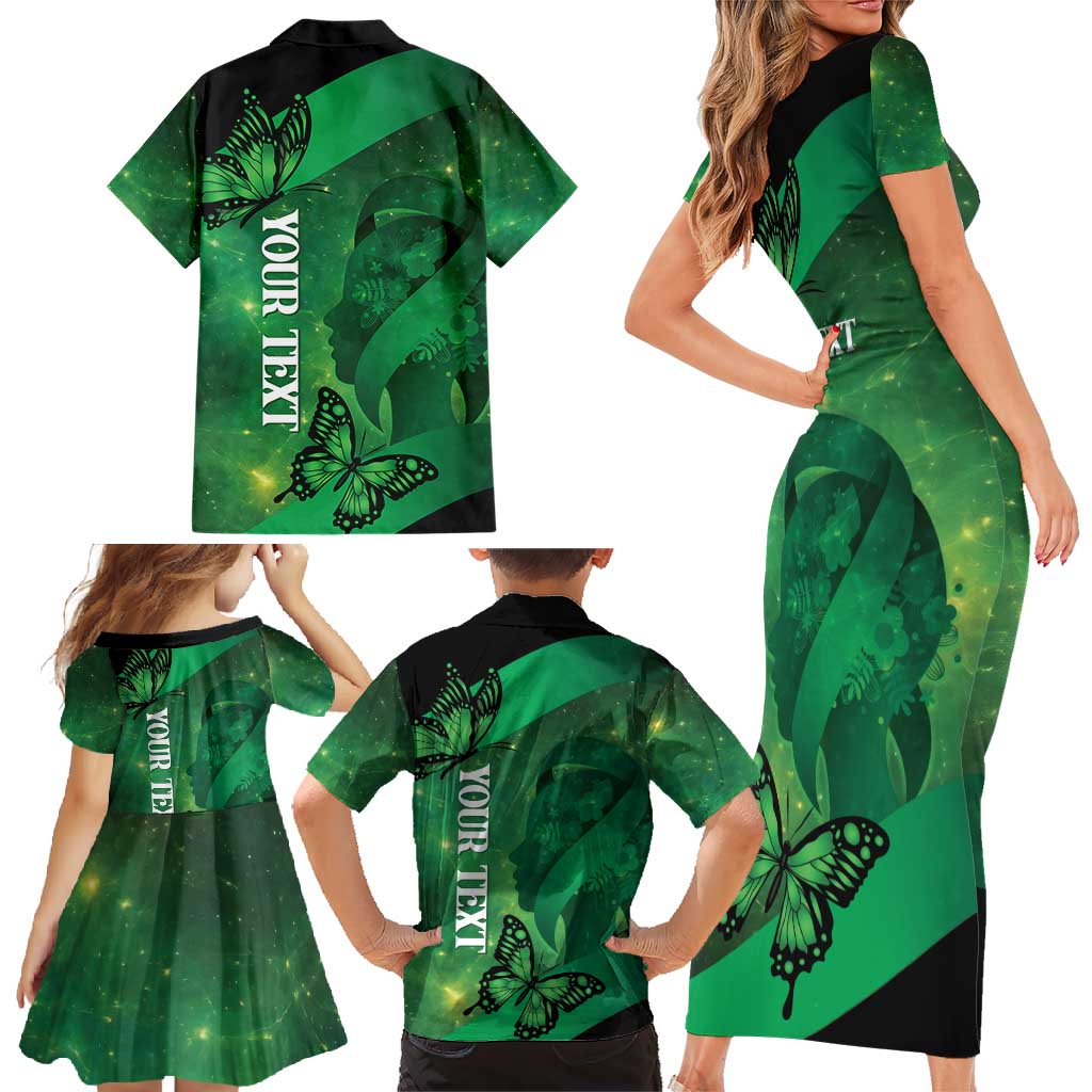 Personalised World Mental Health Awareness Month Family Matching Short Sleeve Bodycon Dress and Hawaiian Shirt Warriors Brave Strong Galaxy Vibes LT14 - Polynesian Pride