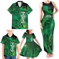 Personalised World Mental Health Awareness Month Family Matching Tank Maxi Dress and Hawaiian Shirt Warriors Brave Strong Galaxy Vibes LT14 - Polynesian Pride