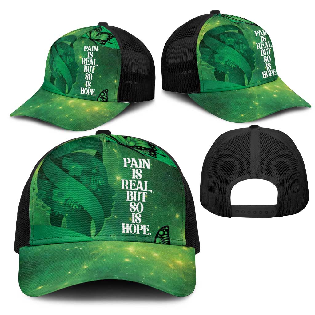 World Mental Health Awareness Month Mesh Trucker Cap Warriors Brave Strong Galaxy Vibes - Polynesian Pride