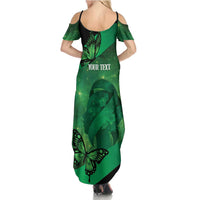 Personalised World Mental Health Awareness Month Summer Maxi Dress Warriors Brave Strong Galaxy Vibes LT14 - Polynesian Pride