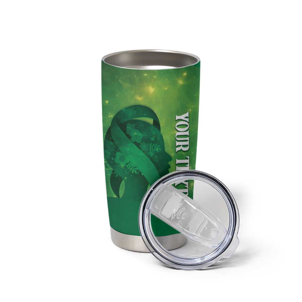 Personalised World Mental Health Awareness Month Tumbler Cup Warriors Brave Strong Galaxy Vibes