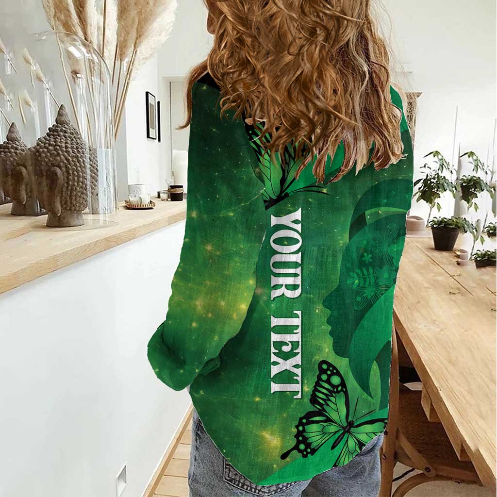 Personalised World Mental Health Awareness Month Women Casual Shirt Warriors Brave Strong Galaxy Vibes LT14 - Polynesian Pride
