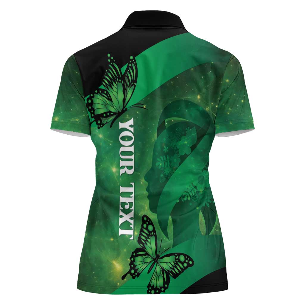 Personalised World Mental Health Awareness Month Women Polo Shirt Warriors Brave Strong Galaxy Vibes LT14 - Polynesian Pride