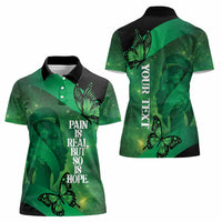 Personalised World Mental Health Awareness Month Women Polo Shirt Warriors Brave Strong Galaxy Vibes LT14 - Polynesian Pride