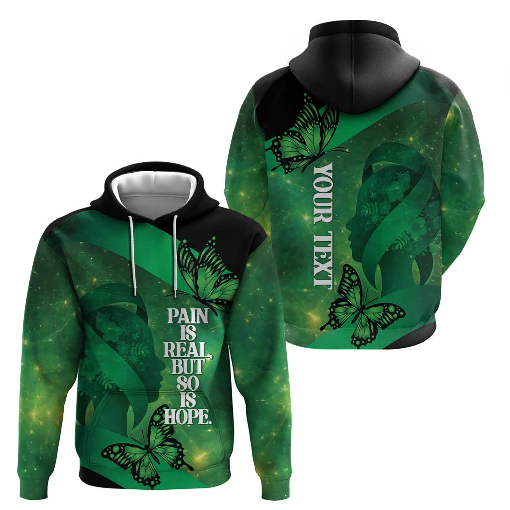 Personalised World Mental Health Awareness Month Zip Hoodie Warriors Brave Strong Galaxy Vibes