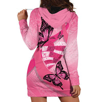 Polynesia Breast Cancer Awareness Month Hoodie Dress Pink Ribbon Mix Butterflies LT14 - Polynesian Pride