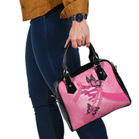 Polynesia Breast Cancer Awareness Month Shoulder Handbag Pink Ribbon Mix Butterflies