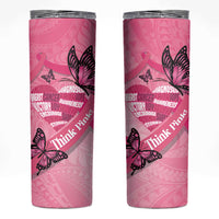 Polynesia Breast Cancer Awareness Month Skinny Tumbler Pink Ribbon Mix Butterflies LT14 Pink - Polynesian Pride