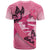 Polynesia Breast Cancer Awareness Month T Shirt Pink Ribbon Mix Butterflies