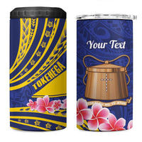 Personalised Tokelau Tokehega Day 4 in 1 Can Cooler Tumbler Tokelauan Tatau Flag Color LT14 One Size: 16 oz Blue - Polynesian Pride