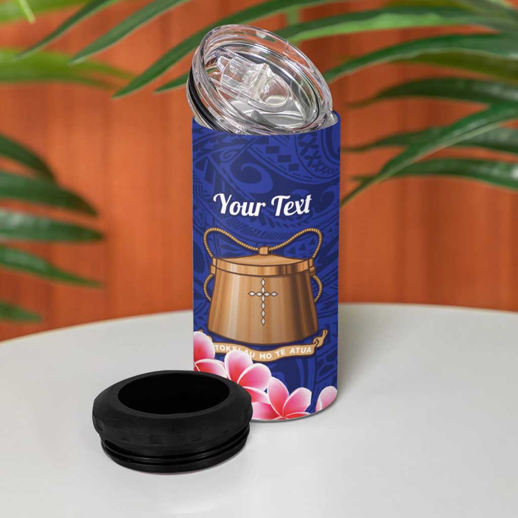 Personalised Tokelau Tokehega Day 4 in 1 Can Cooler Tumbler Tokelauan Tatau Flag Color LT14 - Polynesian Pride