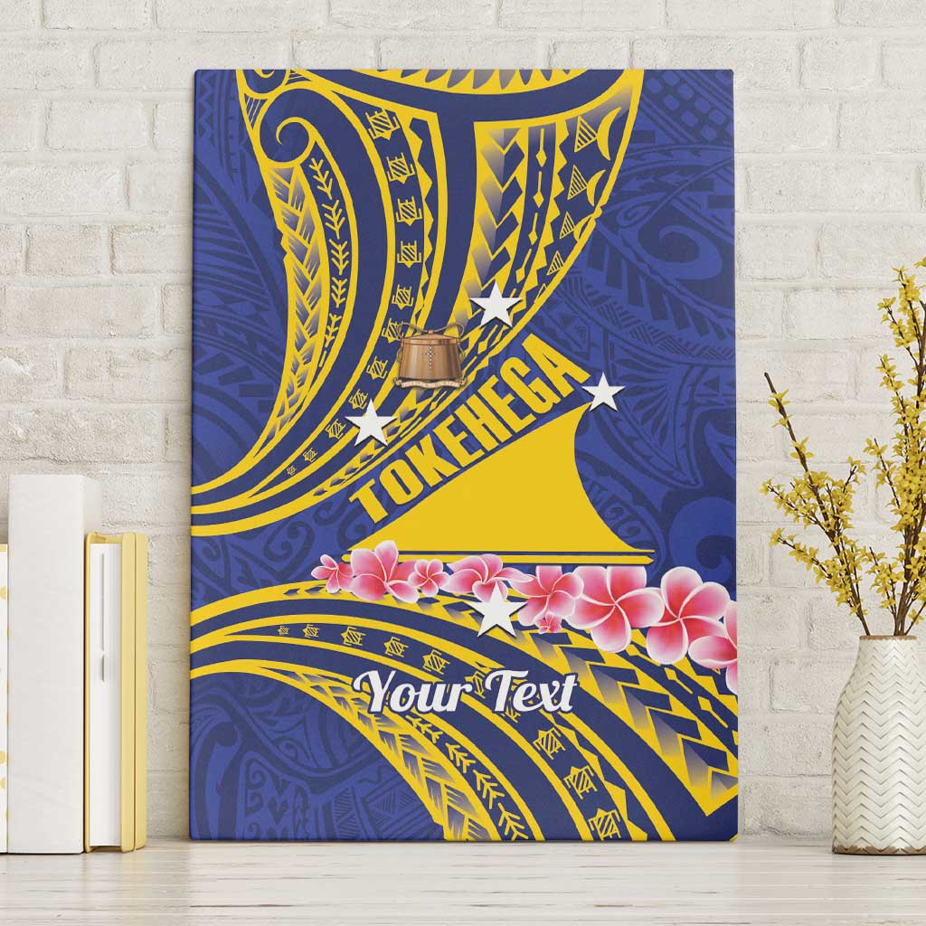 Personalised Tokelau Tokehega Day Canvas Wall Art Tokelauan Tatau Flag Color LT14 Without Frame Blue - Polynesian Pride