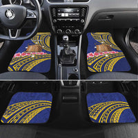 Personalised Tokelau Tokehega Day Car Mats Tokelauan Tatau Flag Color LT14 Set 4pcs Blue - Polynesian Pride