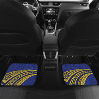 Personalised Tokelau Tokehega Day Car Mats Tokelauan Tatau Flag Color LT14 Set 2pcs - Back Blue - Polynesian Pride
