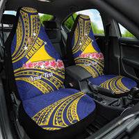 Personalised Tokelau Tokehega Day Car Seat Cover Tokelauan Tatau Flag Color LT14 One Size Blue - Polynesian Pride