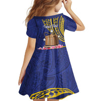 Personalised Tokelau Tokehega Day Family Matching Off Shoulder Maxi Dress and Hawaiian Shirt Tokelauan Tatau Flag Color LT14 - Polynesian Pride