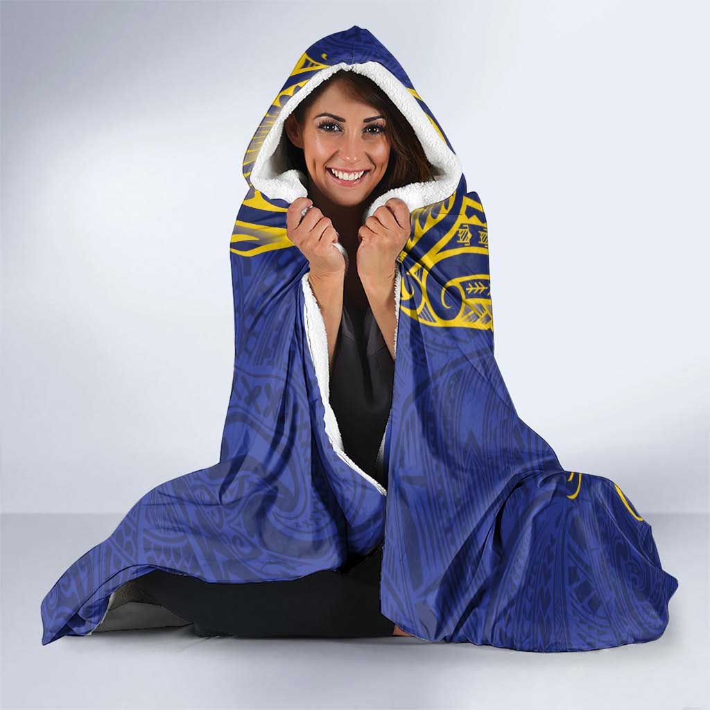 Personalised Tokelau Tokehega Day Hooded Blanket Tokelauan Tatau Flag Color LT14 - Polynesian Pride