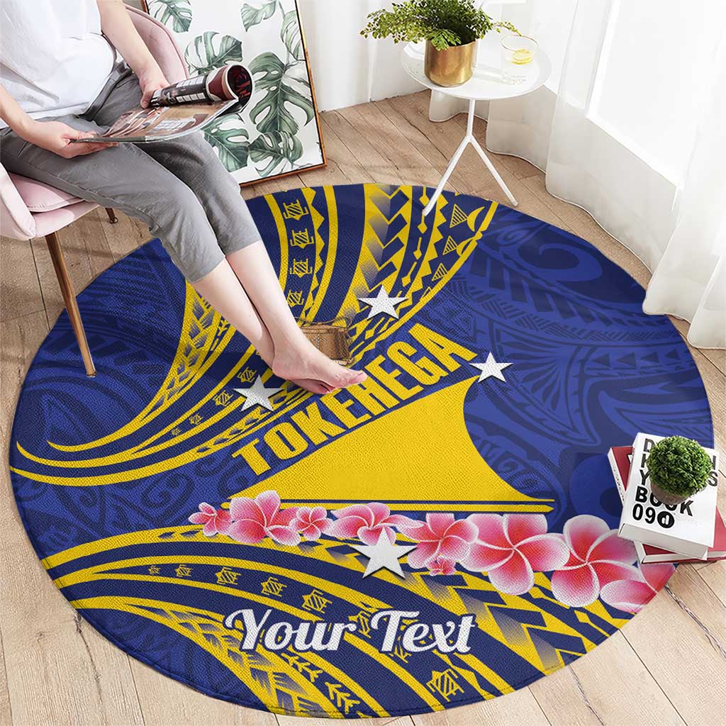 Personalised Tokelau Tokehega Day Round Carpet Tokelauan Tatau Flag Color LT14 - Polynesian Pride