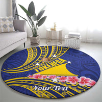 Personalised Tokelau Tokehega Day Round Carpet Tokelauan Tatau Flag Color LT14 - Polynesian Pride