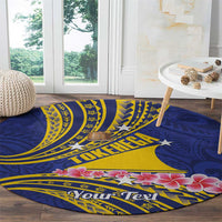 Personalised Tokelau Tokehega Day Round Carpet Tokelauan Tatau Flag Color LT14 - Polynesian Pride