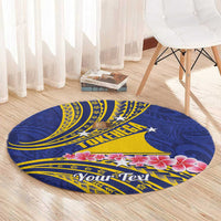 Personalised Tokelau Tokehega Day Round Carpet Tokelauan Tatau Flag Color LT14 - Polynesian Pride