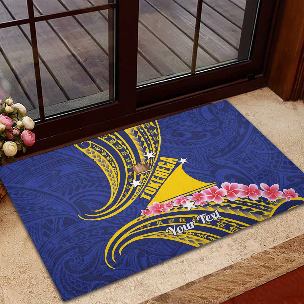 Personalised Tokelau Tokehega Day Rubber Doormat Tokelauan Tatau Flag Color LT14 - Polynesian Pride
