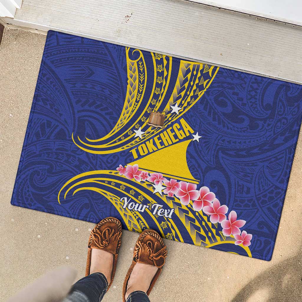 Personalised Tokelau Tokehega Day Rubber Doormat Tokelauan Tatau Flag Color LT14 - Polynesian Pride