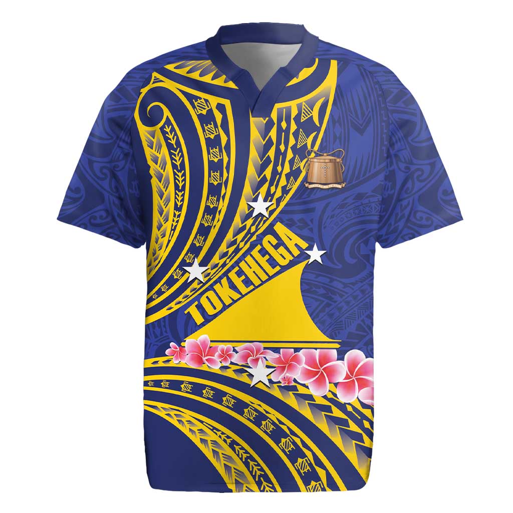 Personalised Tokelau Tokehega Day Rugby Jersey Tokelauan Tatau Flag Color LT14 Blue - Polynesian Pride