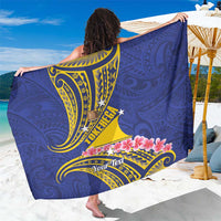 Personalised Tokelau Tokehega Day Sarong Tokelauan Tatau Flag Color LT14 One Size 44 x 66 inches Blue - Polynesian Pride