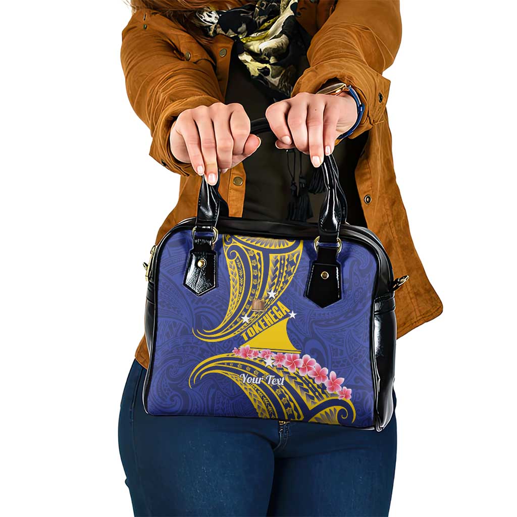 Personalised Tokelau Tokehega Day Shoulder Handbag Tokelauan Tatau Flag Color LT14 One Size Blue - Polynesian Pride