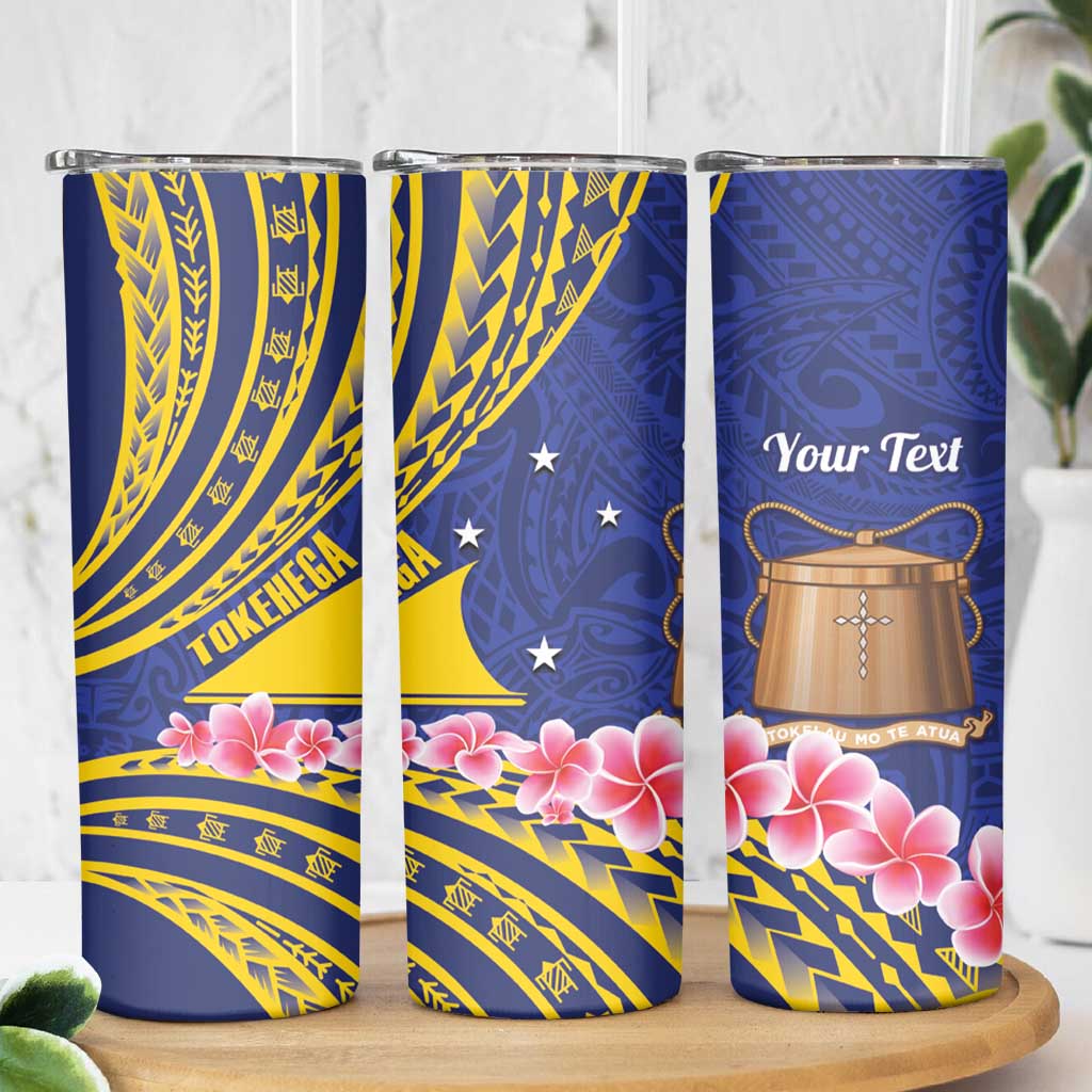 Personalised Tokelau Tokehega Day Skinny Tumbler Tokelauan Tatau Flag Color LT14 - Polynesian Pride