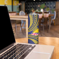 Personalised Tokelau Tokehega Day Skinny Tumbler Tokelauan Tatau Flag Color LT14 - Polynesian Pride