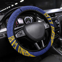 Tokelau Tokehega Day Steering Wheel Cover Tokelauan Tatau Flag Color LT14 Universal Fit Blue - Polynesian Pride
