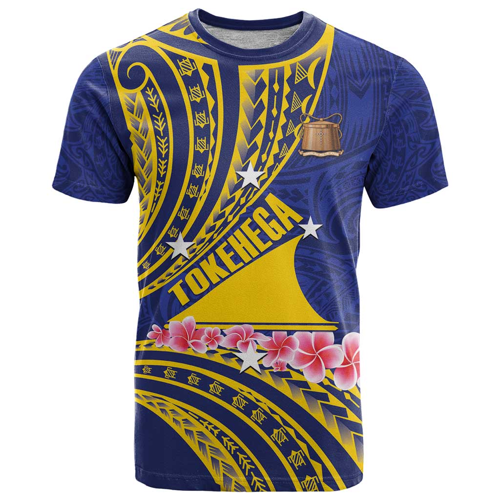 Personalised Tokelau Tokehega Day T Shirt Tokelauan Tatau Flag Color LT14 Blue - Polynesian Pride