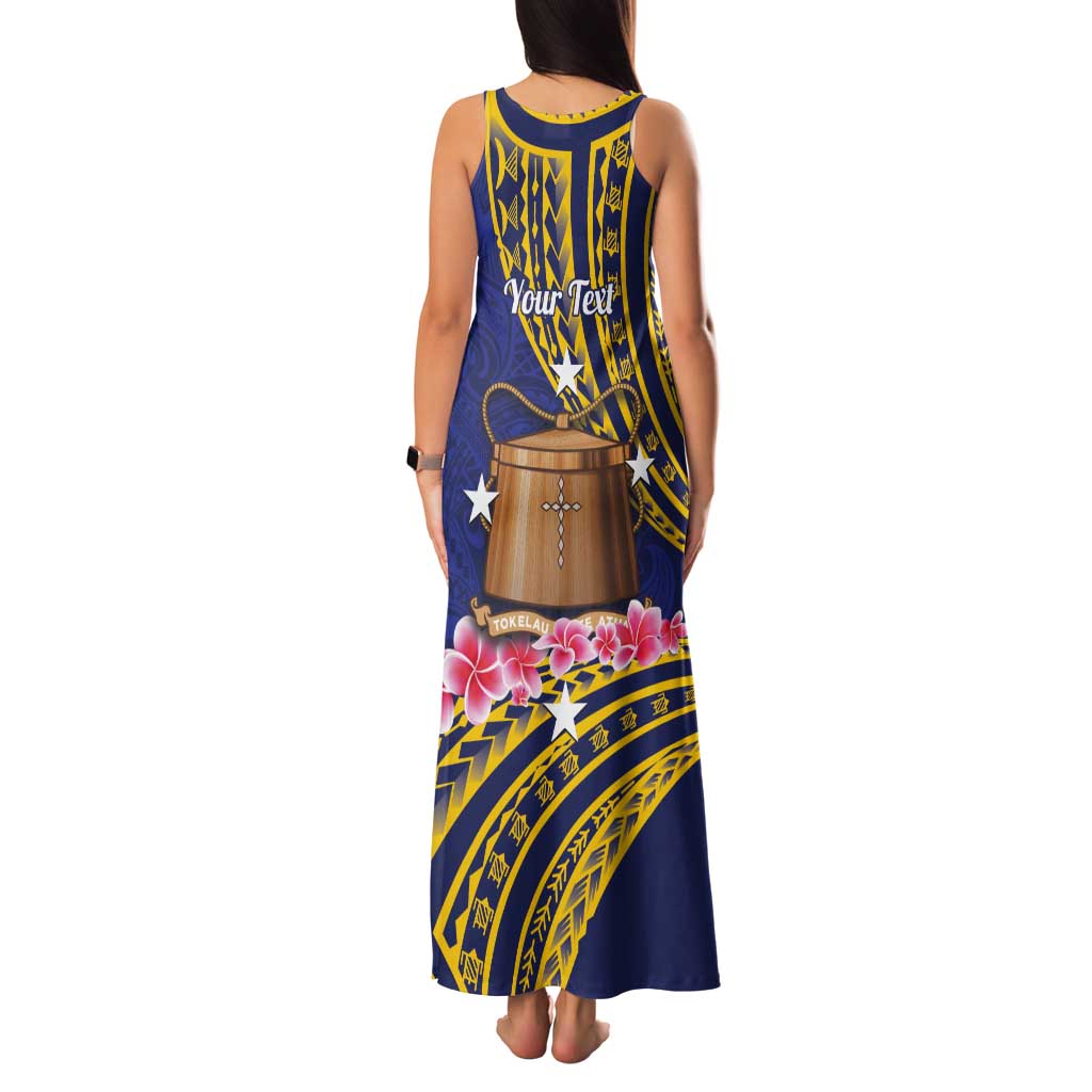 Personalised Tokelau Tokehega Day Tank Maxi Dress Tokelauan Tatau Flag Color LT14 - Polynesian Pride