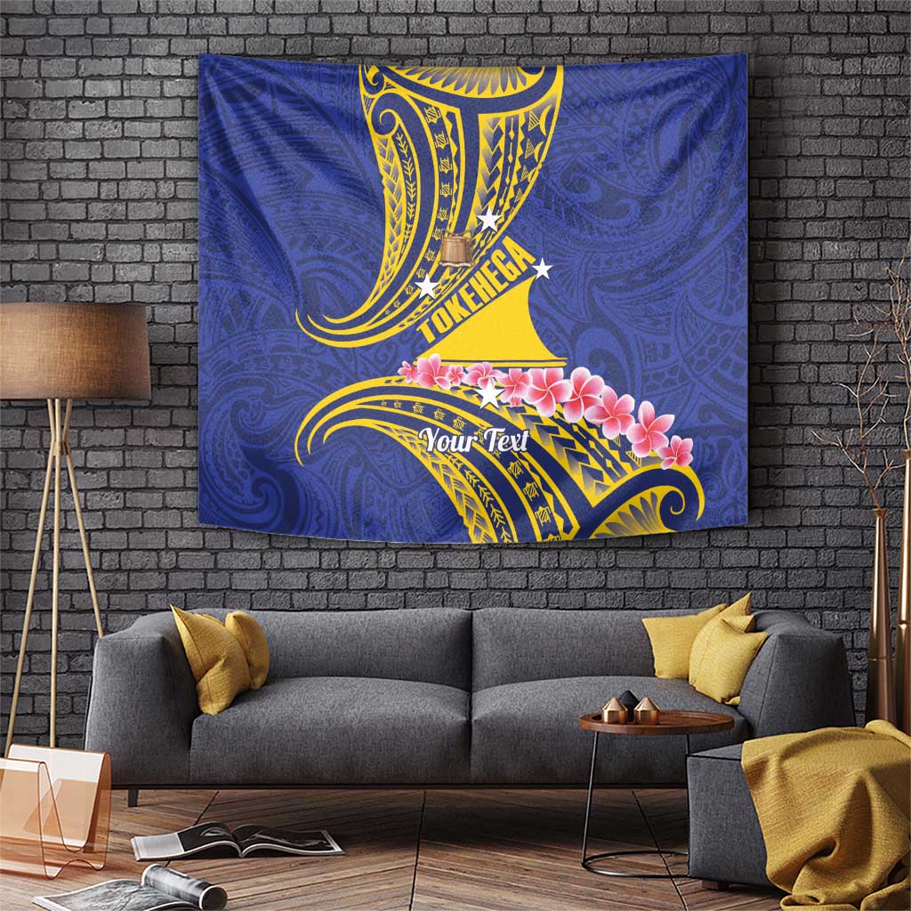 Personalised Tokelau Tokehega Day Tapestry Tokelauan Tatau Flag Color LT14 Blue - Polynesian Pride