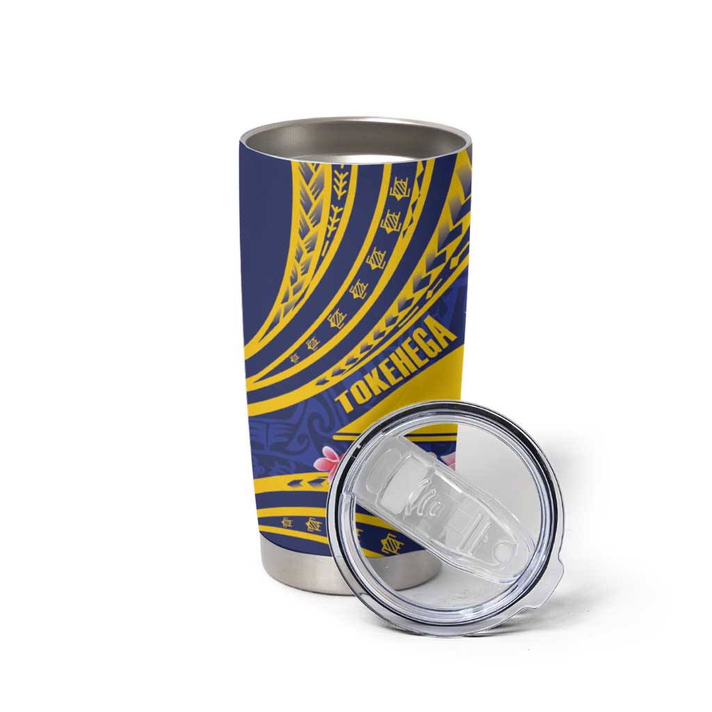 Personalised Tokelau Tokehega Day Tumbler Cup Tokelauan Tatau Flag Color LT14 - Polynesian Pride