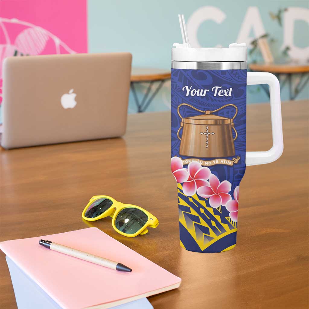 Personalised Tokelau Tokehega Day Tumbler With Handle Tokelauan Tatau Flag Color LT14 - Polynesian Pride