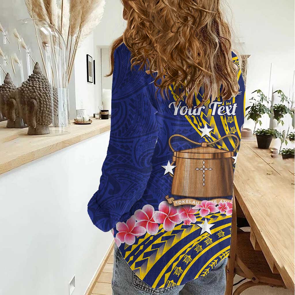 Personalised Tokelau Tokehega Day Women Casual Shirt Tokelauan Tatau Flag Color LT14 - Polynesian Pride