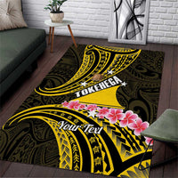 Personalised Tokelau Tokehega Day Area Rug Tokelauan Tatau Black Color LT14 Black - Polynesian Pride