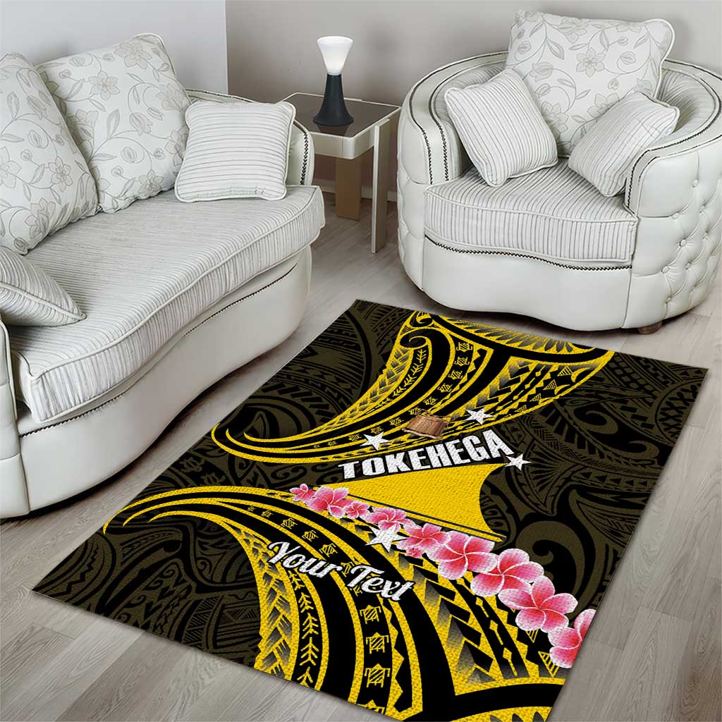 Personalised Tokelau Tokehega Day Area Rug Tokelauan Tatau Black Color LT14 - Polynesian Pride