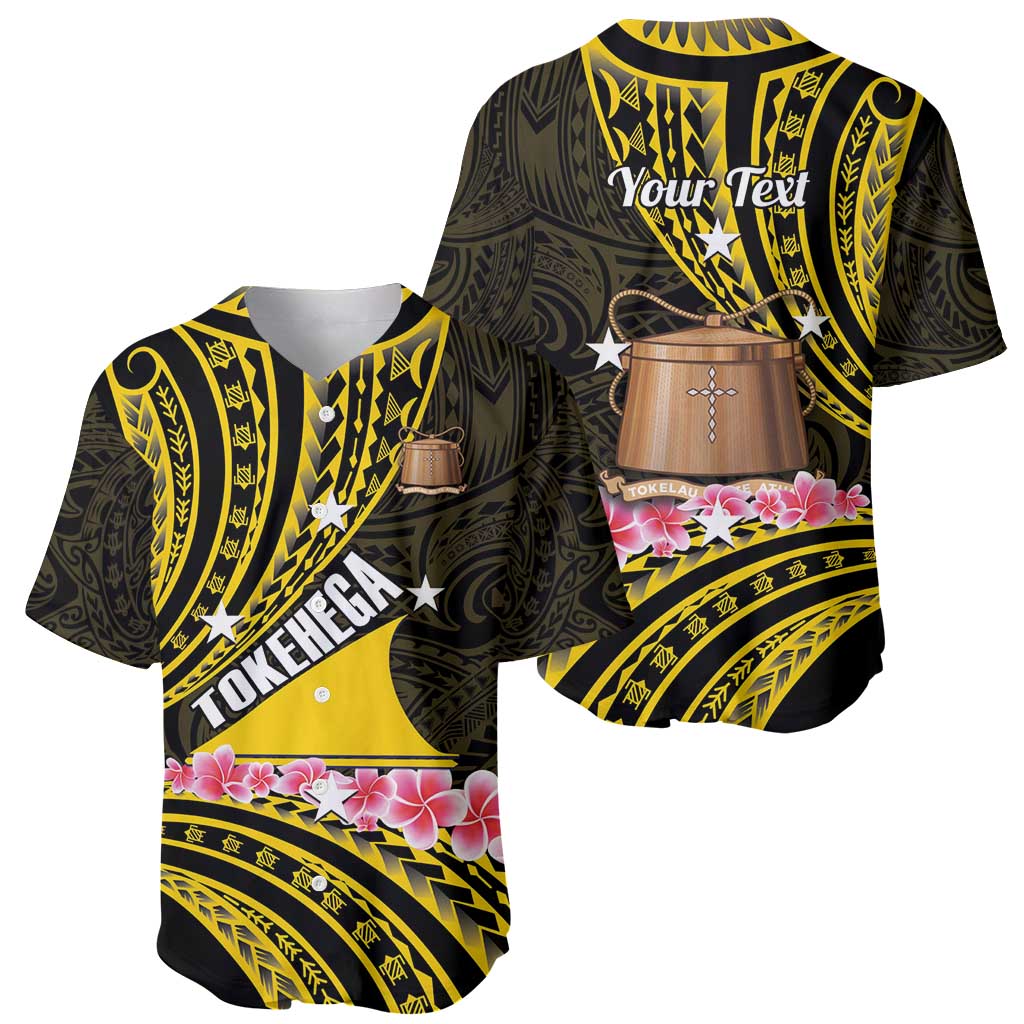 Personalised Tokelau Tokehega Day Baseball Jersey Tokelauan Tatau Black Color LT14 - Polynesian Pride