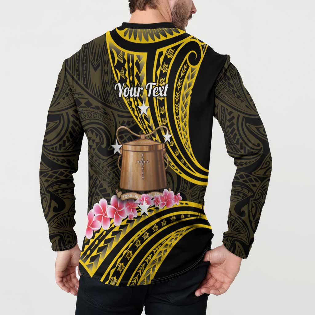 Personalised Tokelau Tokehega Day Button Sweatshirt Tokelauan Tatau Black Color - Polynesian Pride