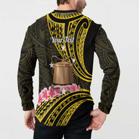 Personalised Tokelau Tokehega Day Button Sweatshirt Tokelauan Tatau Black Color - Polynesian Pride